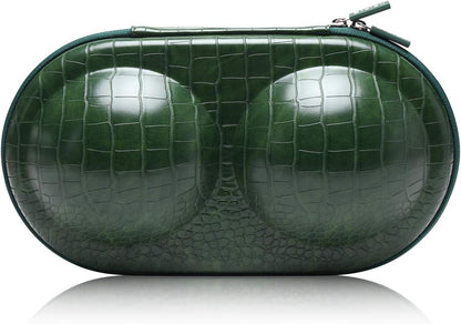 Bra Case Premium Lingerie Travel Bag Zip Underwear Organizer Bag for A-C Cup (Green Plaid)