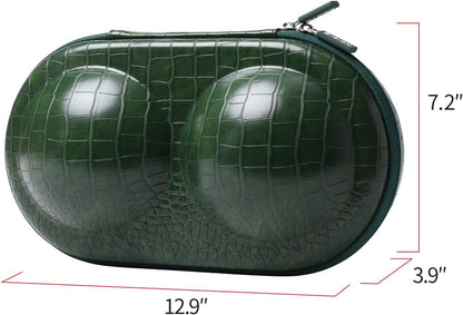 Bra Case Premium Lingerie Travel Bag Zip Underwear Organizer Bag for A-C Cup (Green Plaid)