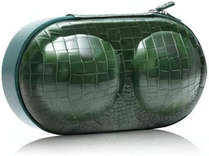 Bra Case Premium Lingerie Travel Bag Zip Underwear Organizer Bag for A-C Cup (Green Plaid)