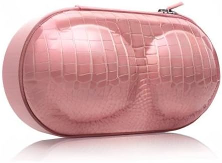Bra Case Premium Lingerie Travel Bag Zip Underwear Organizer Bag for A-C Cup (Green Plaid)