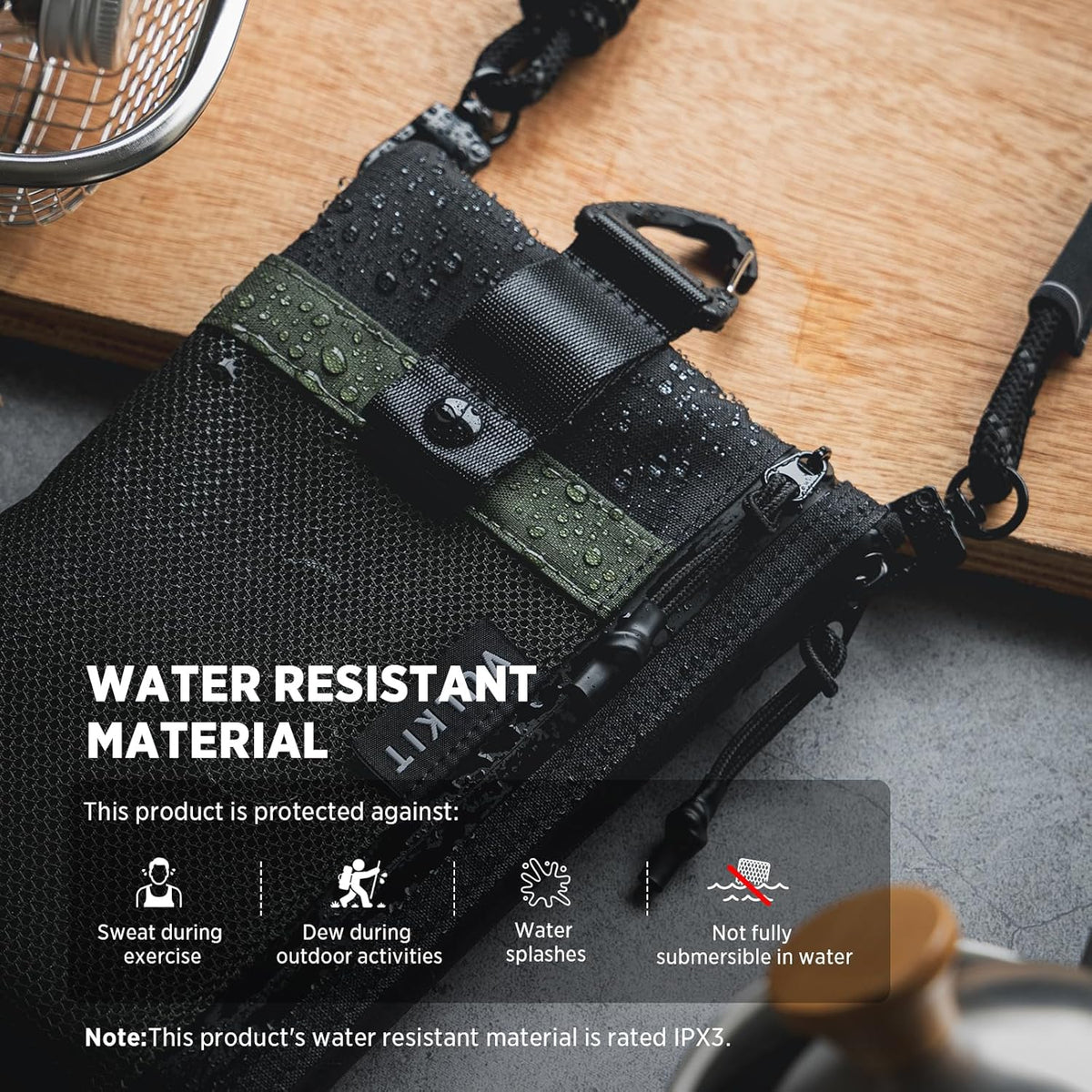 RFID Blocking Travel Wallet for Men Women, Water Resistant Passport & Phone Holder with Detachable Lanyard and Key Ring, Lightweight Zipper Travel Wallet