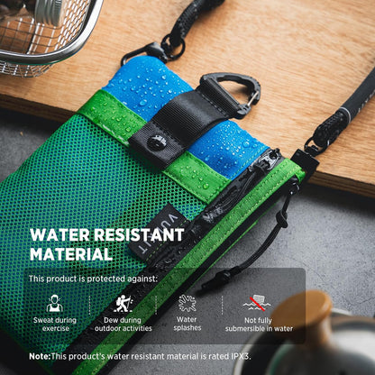 RFID Blocking Travel Wallet for Men Women, Water Resistant Passport & Phone Holder with Detachable Lanyard and Key Ring, Lightweight Zipper Travel Wallet