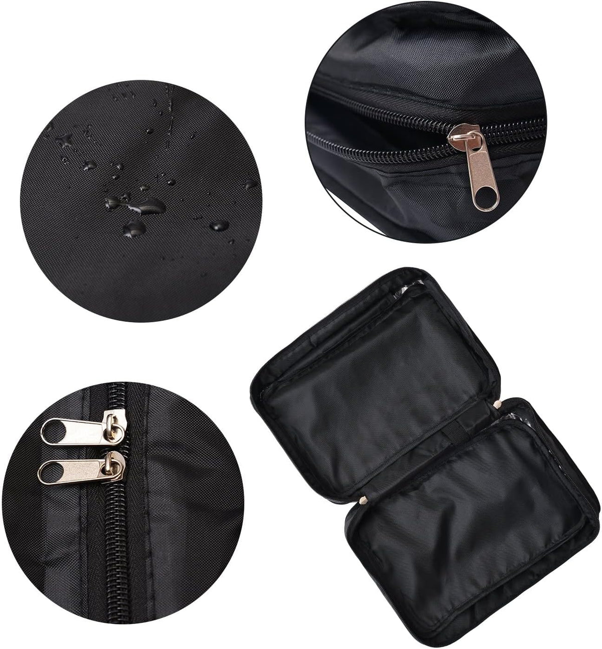All-Purpose Household Travel Organizer Accessory Toiletry Cosmetics Makeup Hanging Shaving kit Bag-Black
