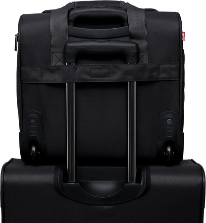 TPRC 15" Smart Underseat Carry-On Luggage with USB Charging Port, Navy Blue