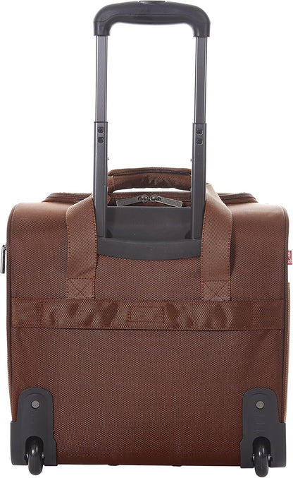TPRC 15" Smart Underseat Carry-On Luggage with USB Charging Port, Navy Blue