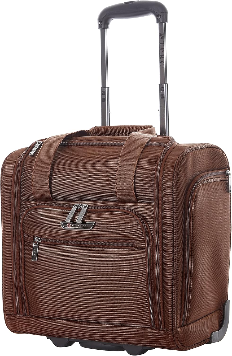 TPRC 15" Smart Underseat Carry-On Luggage with USB Charging Port, Navy Blue