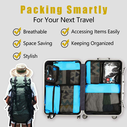 8 Set/9 Set Packing Cubes Luggage Packing Organizer for Travel, Suitcase Packing Bags for Travel Accessories