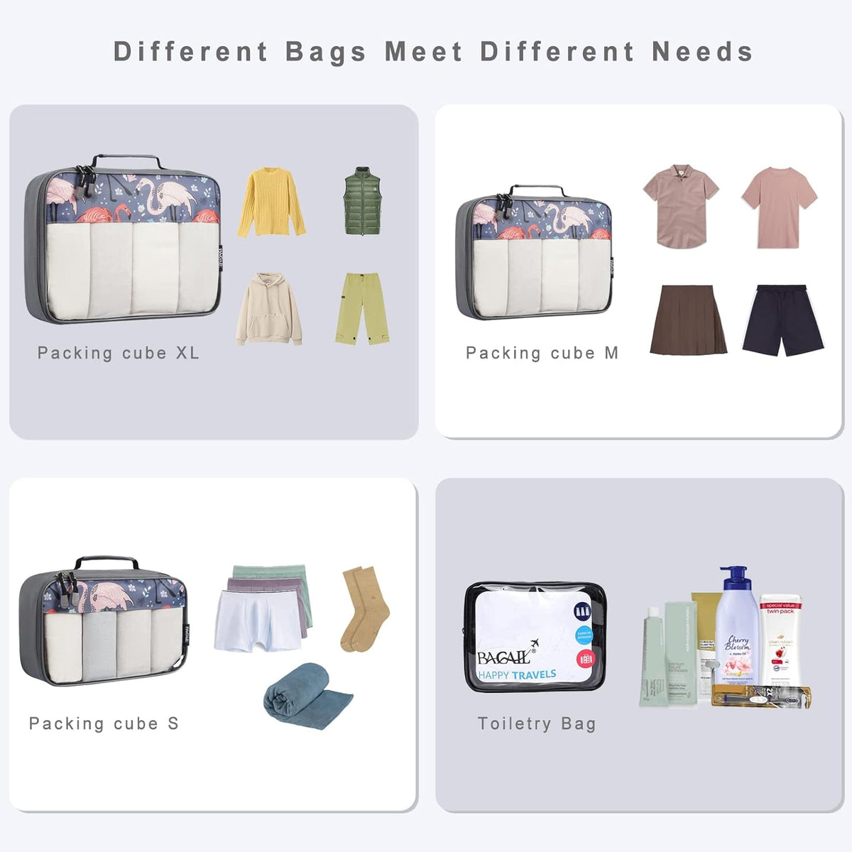 8 Set/9 Set Packing Cubes Luggage Packing Organizer for Travel, Suitcase Packing Bags for Travel Accessories