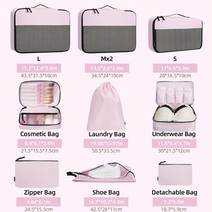 8 Set/9 Set Packing Cubes Luggage Packing Organizer for Travel, Suitcase Packing Bags for Travel Accessories