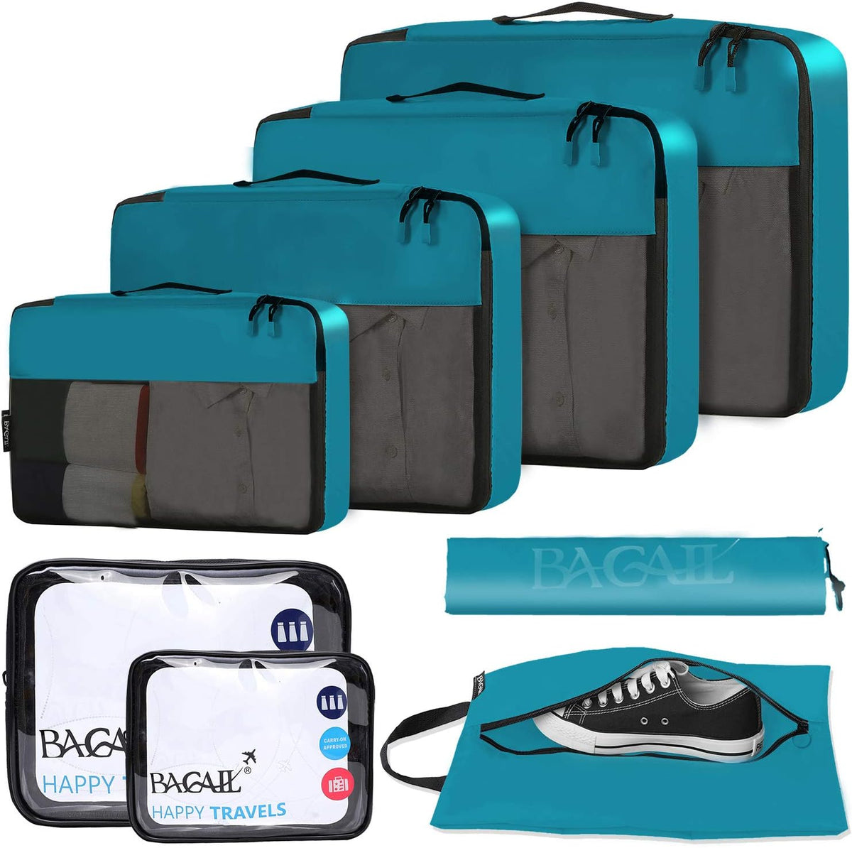 8 Set/9 Set Packing Cubes Luggage Packing Organizer for Travel, Suitcase Packing Bags for Travel Accessories