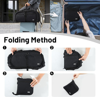 Foldable Duffle Bag with Shoe Compartment 50L Travel Duffel Bags for Men Women Packable Overnight Bag for Camping Gym Weekender, Teal