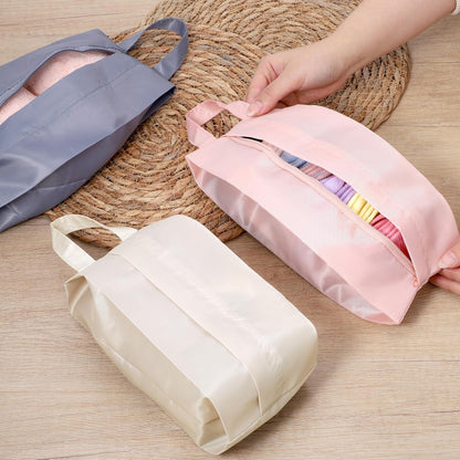 3 PCS Travel Socks Organizer Bag with Zip, Mini Compression Travel Underwear Organizer Bag, Portable Storage Packing Pouch for Luggage Ties Lingerie Panties Cosmetics Accessories
