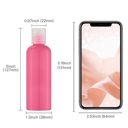 Travel Bottles for Toiletries 3.4 oz TSA Approved - 5 Pack Leak Proof Travel Size Containers, Clear Squeezable Plastic Bottles with Labels for Shampoo Lotion, Flight Cruise Gym Essentials