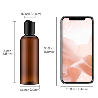 Travel Bottles for Toiletries 3.4 oz TSA Approved - 5 Pack Leak Proof Travel Size Containers, Clear Squeezable Plastic Bottles with Labels for Shampoo Lotion, Flight Cruise Gym Essentials
