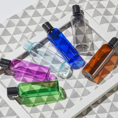 Travel Bottles for Toiletries 3.4 oz TSA Approved - 5 Pack Leak Proof Travel Size Containers, Clear Squeezable Plastic Bottles with Labels for Shampoo Lotion, Flight Cruise Gym Essentials