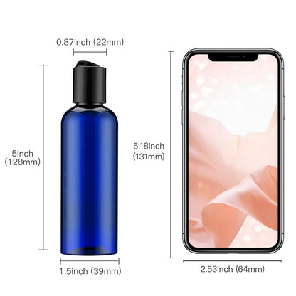 Travel Bottles for Toiletries 3.4 oz TSA Approved - 5 Pack Leak Proof Travel Size Containers, Clear Squeezable Plastic Bottles with Labels for Shampoo Lotion, Flight Cruise Gym Essentials