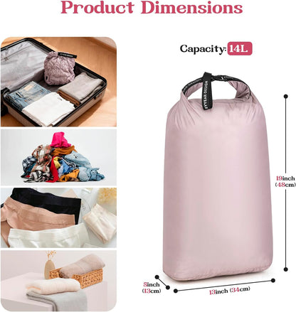 Travel Laundry Bag for Dirty Clothes, Waterproof Travel Compression Bags for Packing, Moisture-resistant Vacuum Storage Bag, Space-Saving Laundry Storage Organizer for Cruise, Swimming, Gym