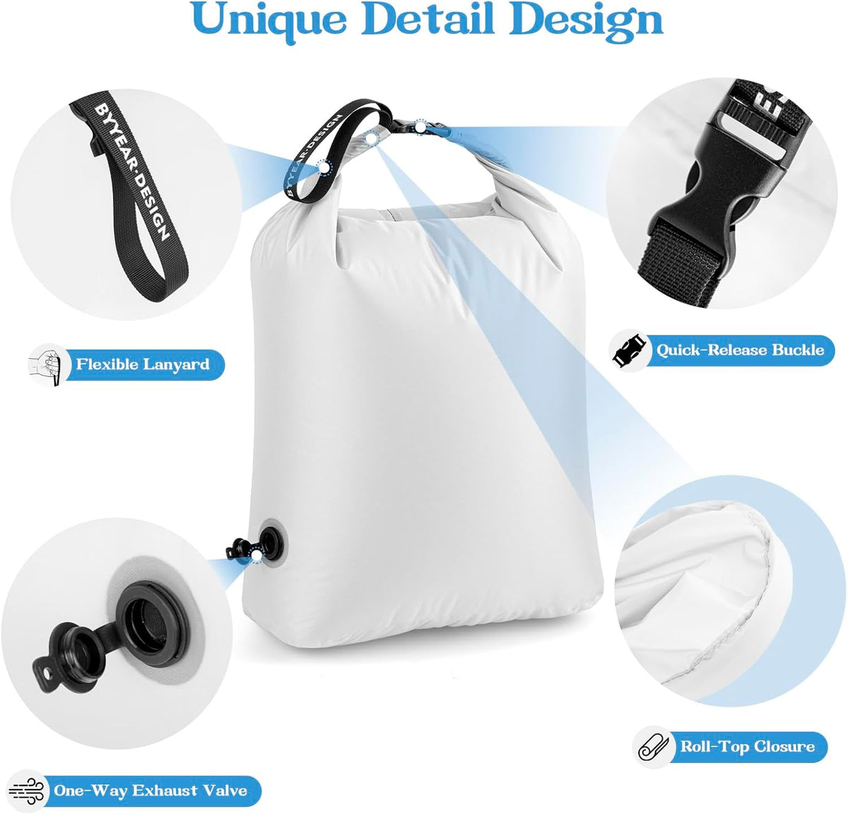Travel Laundry Bag for Dirty Clothes, Waterproof Travel Compression Bags for Packing, Moisture-resistant Vacuum Storage Bag, Space-Saving Laundry Storage Organizer for Cruise, Swimming, Gym