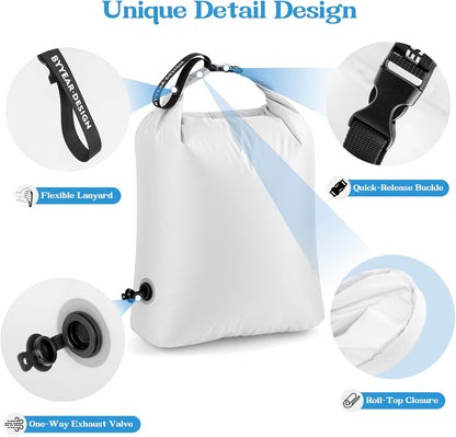 Travel Laundry Bag for Dirty Clothes, Waterproof Travel Compression Bags for Packing, Moisture-resistant Vacuum Storage Bag, Space-Saving Laundry Storage Organizer for Cruise, Swimming, Gym