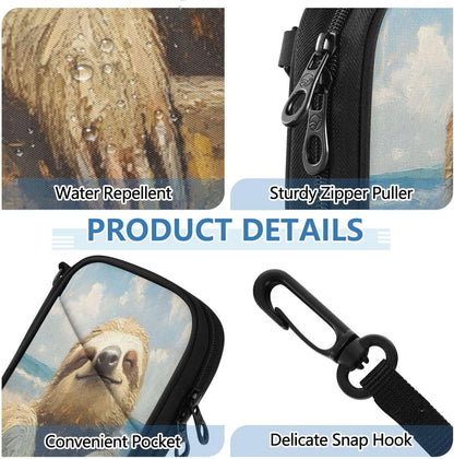 Sloth Funny Ocean Sky Passport Holder Family Passport Wallet | for Women Men Rfid Blocking Passport Holders Bag Travel Document Organizer with Zipper
