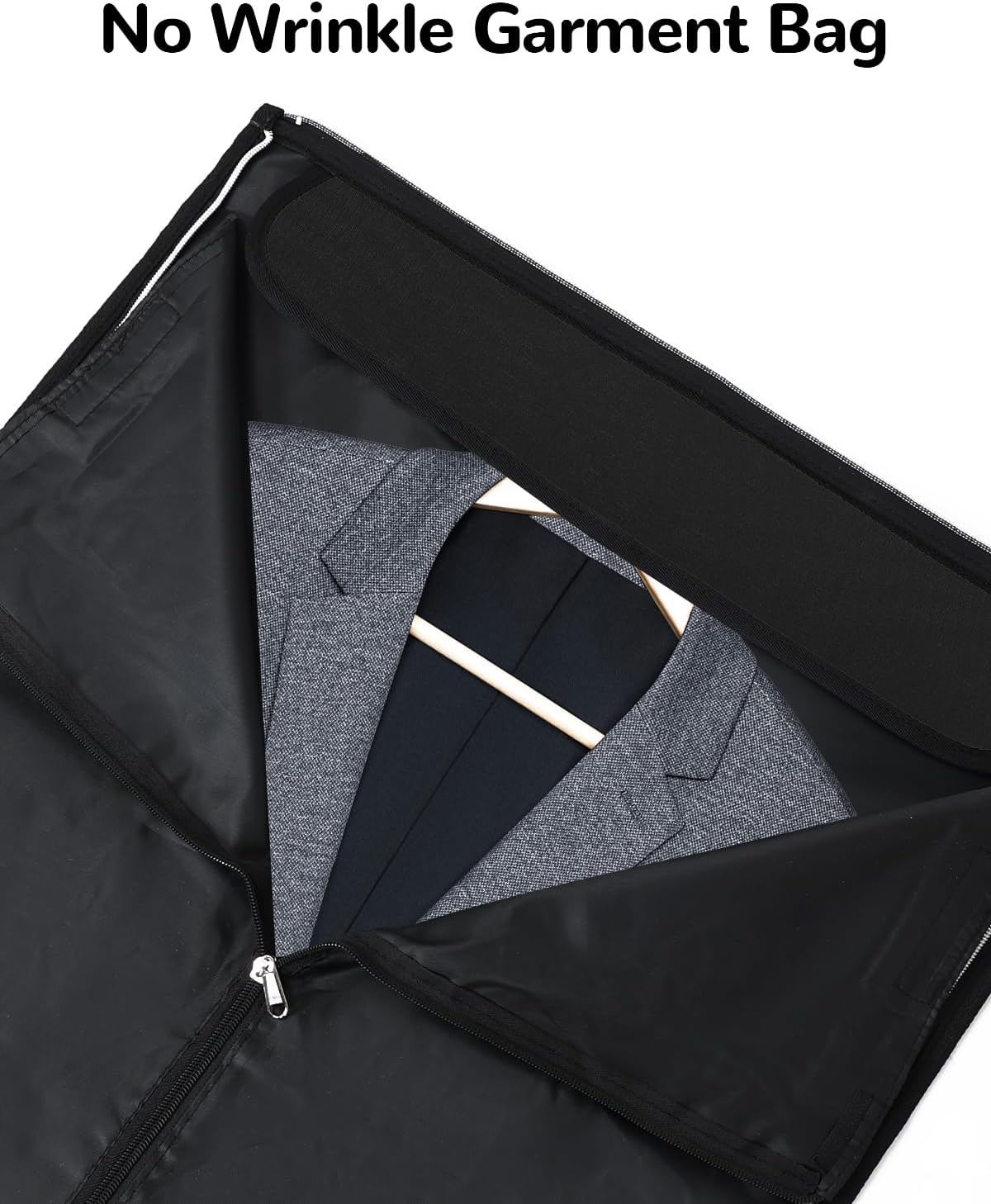 Convertible Garment Bag with Shoe Compartment & Wet Pocket for Men Women, Hanging Suitcase Organizer Bag with Shoulder Strap, Carry on Personal Item Bags for Airplane, Black
