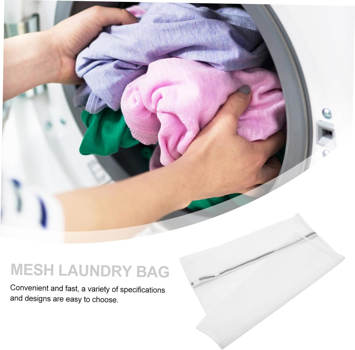 Large Mesh Laundry Bag with Zipper Protective Wash Bag for Underwear for College and Travel Lightweight and Portable Clothing Organizer
