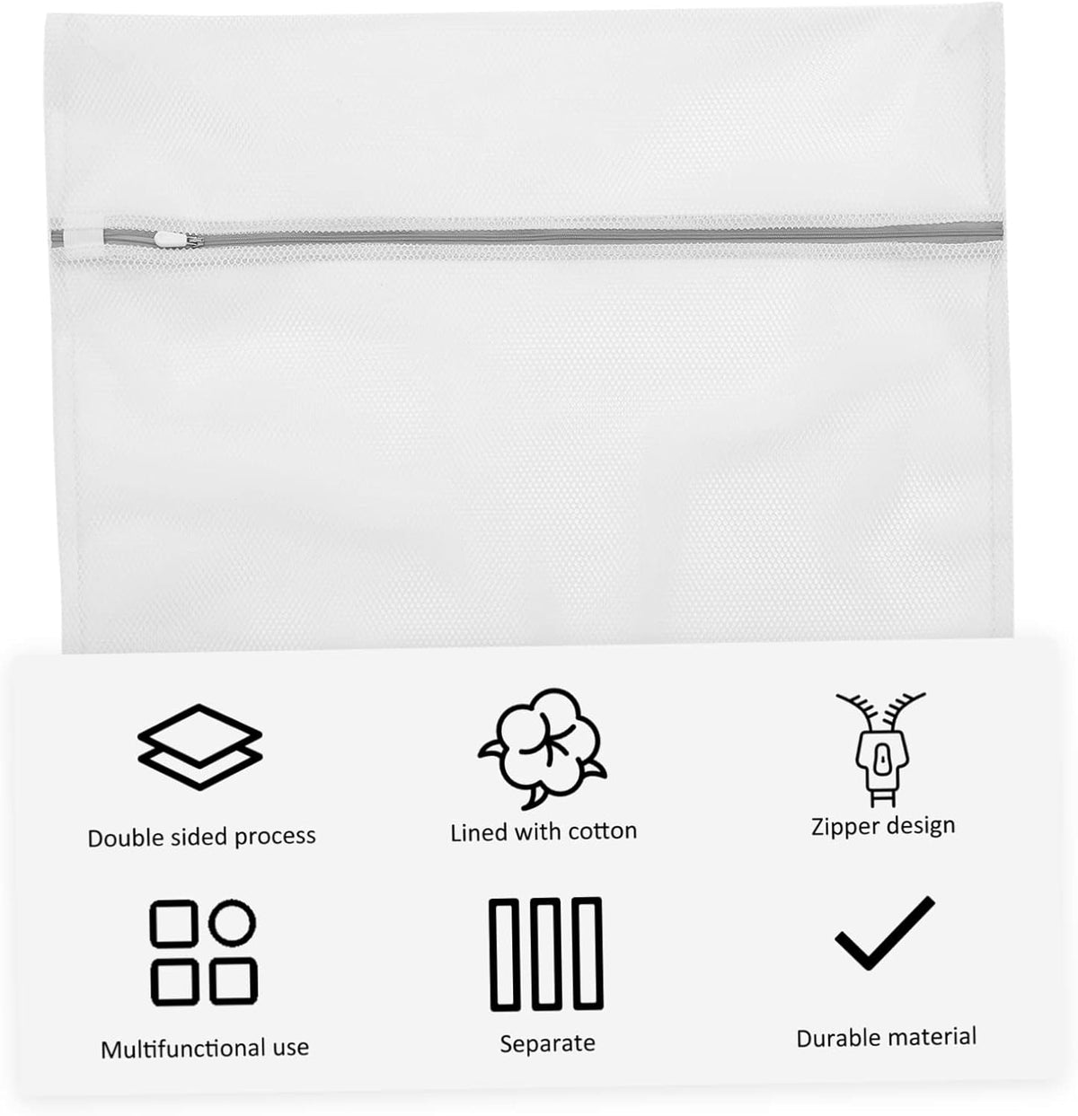 Large Mesh Laundry Bag with Zipper Protective Wash Bag for Underwear for College and Travel Lightweight and Portable Clothing Organizer