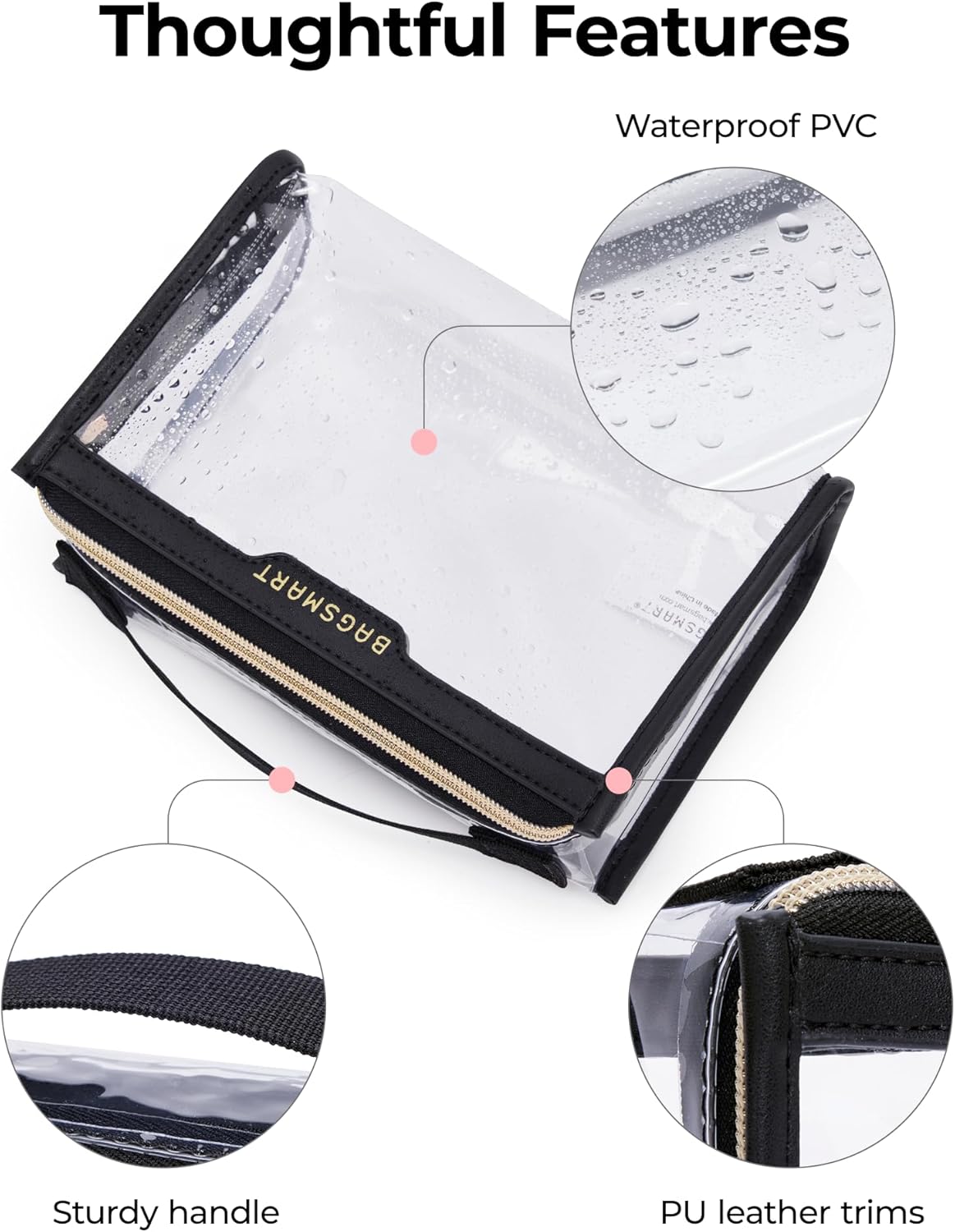 TSA Approved Toiletry Bag, Clear Travel Toiletry Bag, Makeup Cosmetic Pouch Bag for Women Men Carry on Airport Airline Quart Size Compliant Bag Organizer for Travel Essentials-2PCS Khaki