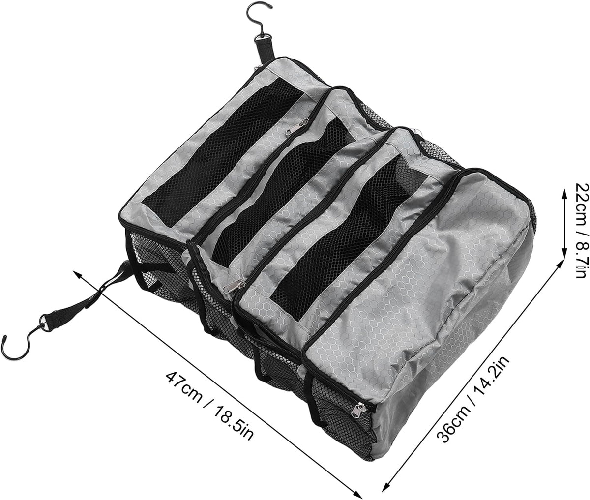 Suitcase Organizer Hanging Suitcase Organizer for Travel Foldable Portable Travel Transport on Bag Luggage Compression Hanging Packing for Travel Carry on Wardrobe (Only Bag), all grey
