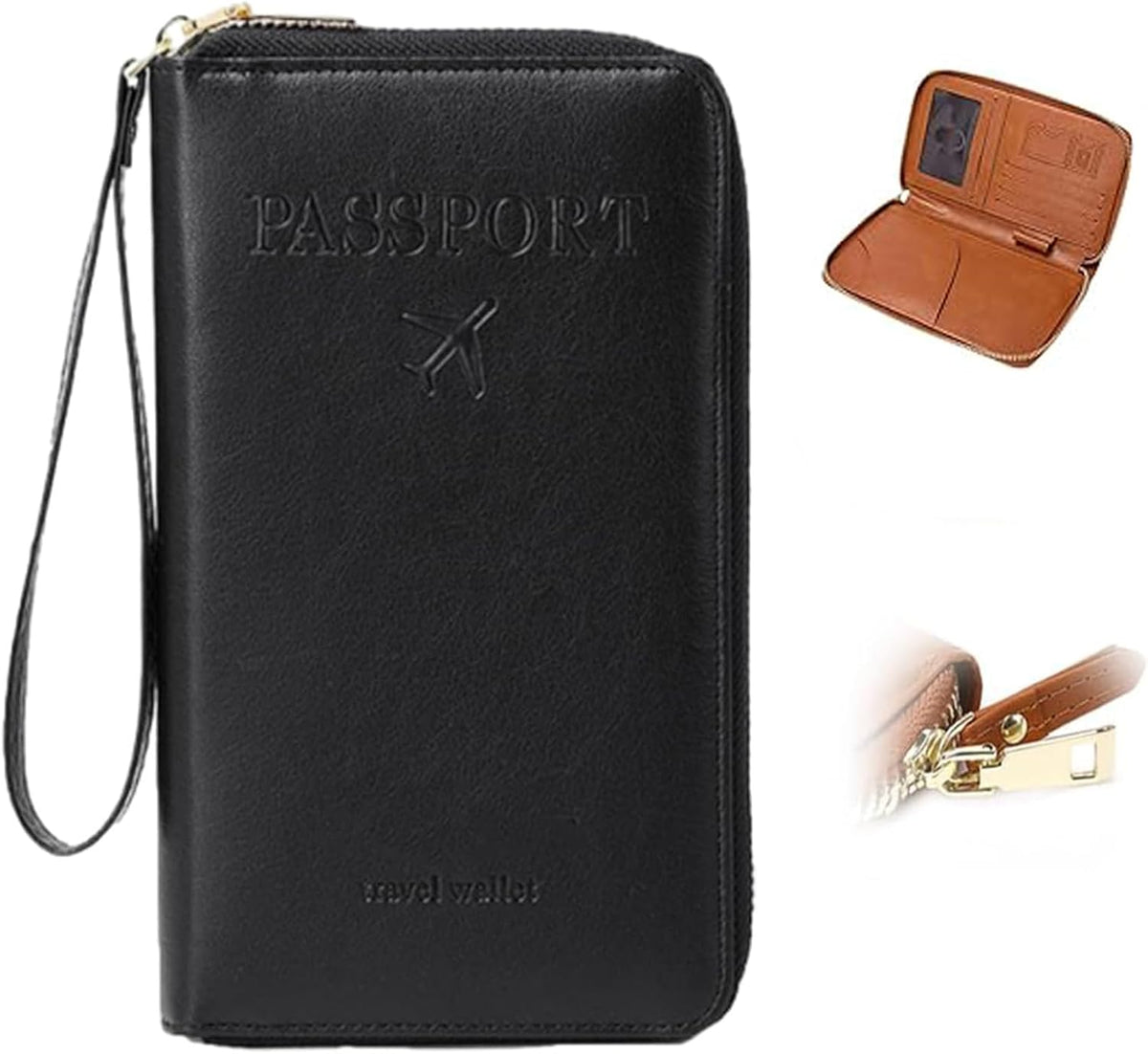 Multi-Functional RFID Passport Holder, Passport Wallet, Anti-Theft Protective Case Travel Wallet for Women Men