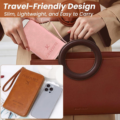 Multi-Functional RFID Passport Holder, Passport Wallet, Anti-Theft Protective Case Travel Wallet for Women Men