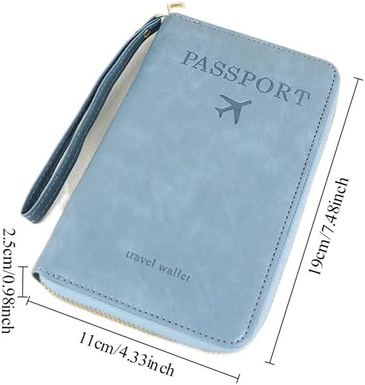 Multi-Functional RFID Passport Holder, Passport Wallet, Anti-Theft Protective Case Travel Wallet for Women Men