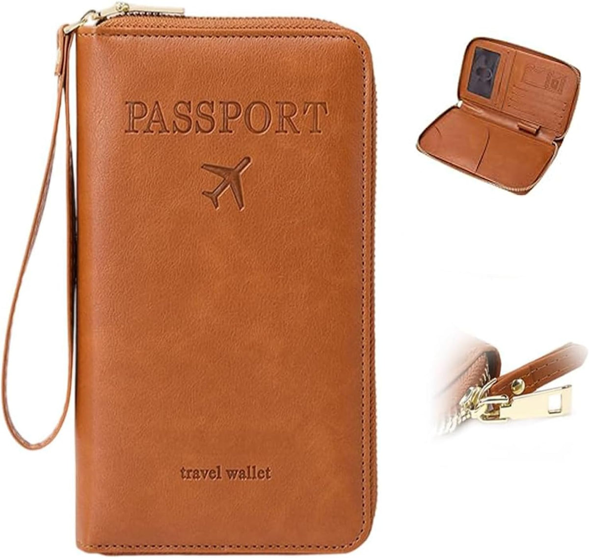 Multi-Functional RFID Passport Holder, Passport Wallet, Anti-Theft Protective Case Travel Wallet for Women Men