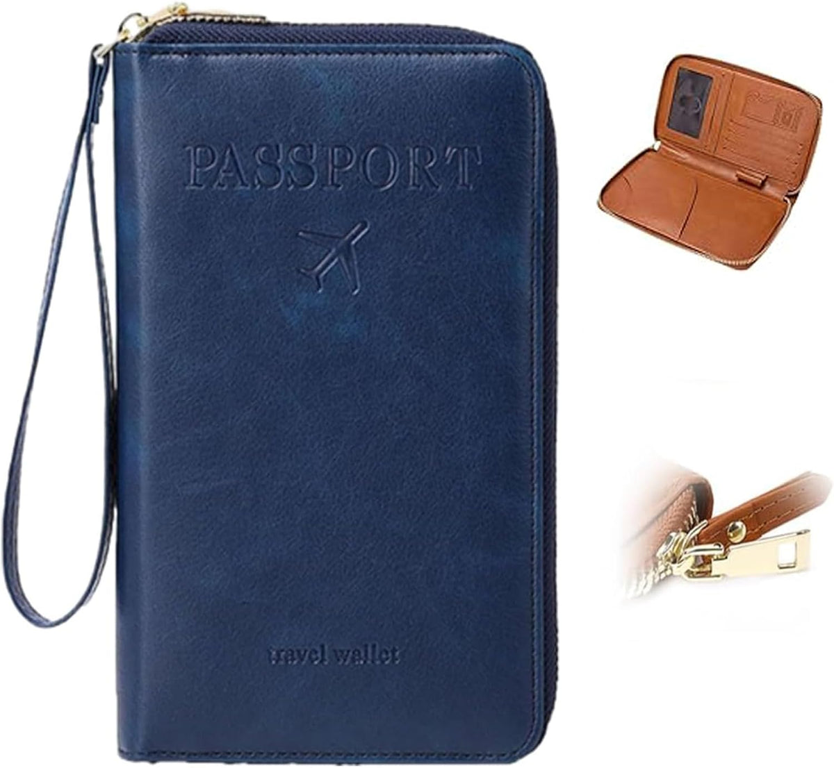 Multi-Functional RFID Passport Holder, Passport Wallet, Anti-Theft Protective Case Travel Wallet for Women Men