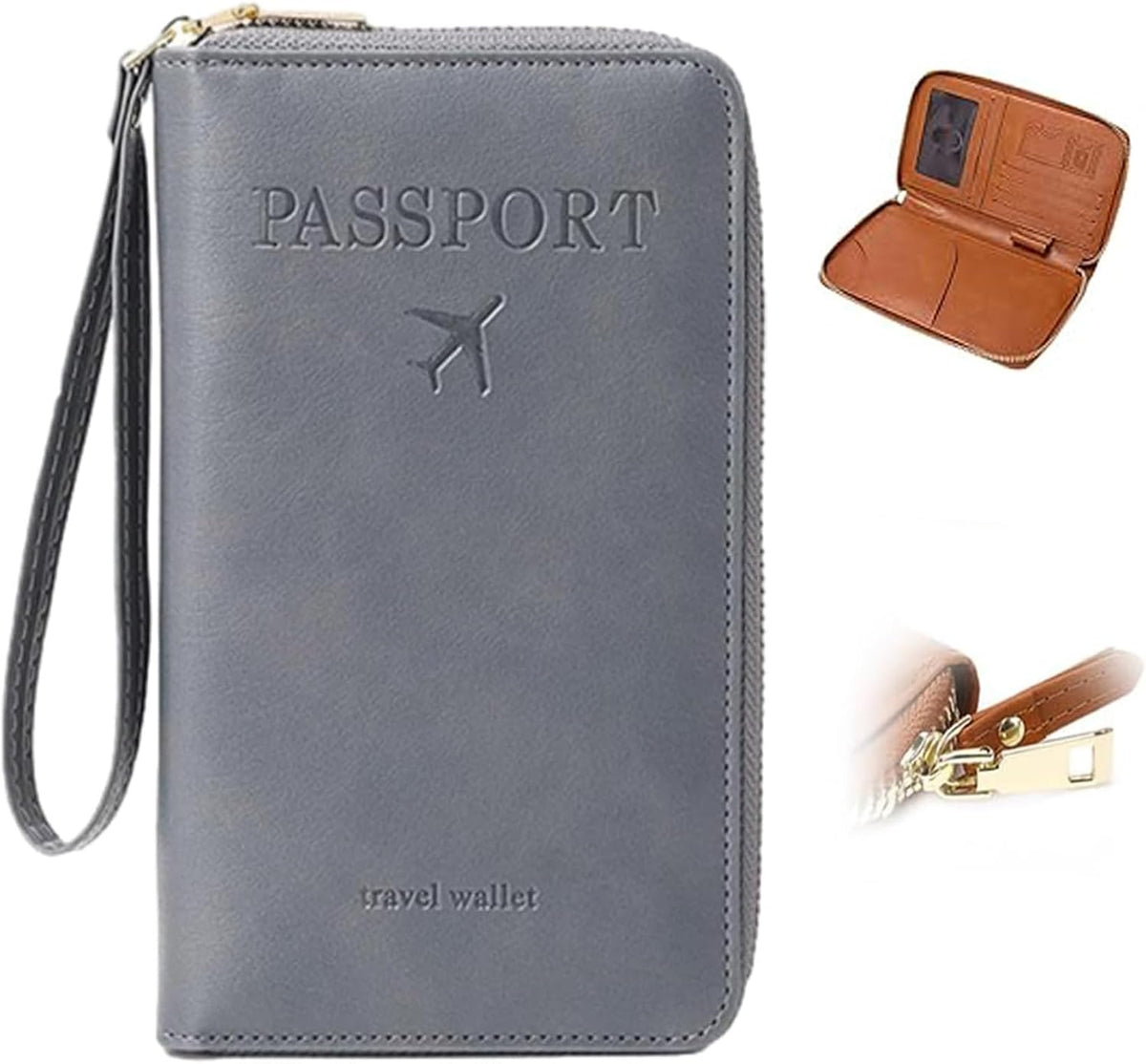 Multi-Functional RFID Passport Holder, Passport Wallet, Anti-Theft Protective Case Travel Wallet for Women Men