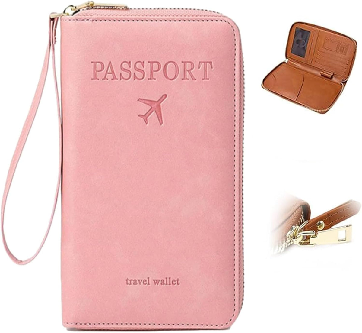 Multi-Functional RFID Passport Holder, Passport Wallet, Anti-Theft Protective Case Travel Wallet for Women Men