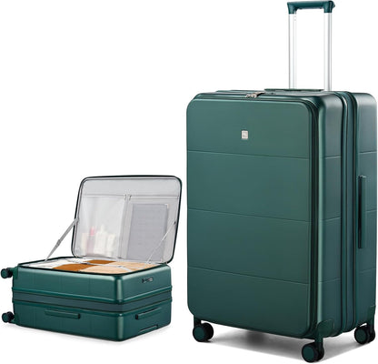 Hardside Expandable Carry On Luggage, 20 Inch Top Opening Trunk Luggages with Spinner Wheels, All-PC Hard Shell Carry-On Suitcase, Lightweight & TSA Airline Approved (Bamboo Green, 46L)