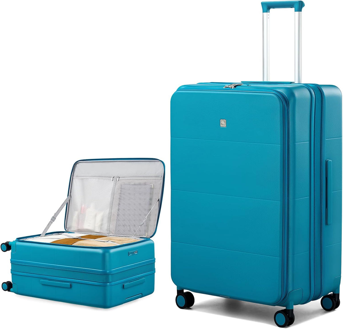 Hardside Expandable Carry On Luggage, 20 Inch Top Opening Trunk Luggages with Spinner Wheels, All-PC Hard Shell Carry-On Suitcase, Lightweight & TSA Airline Approved (Bamboo Green, 46L)