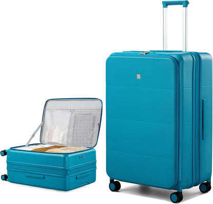 Hardside Expandable Carry On Luggage, 20 Inch Top Opening Trunk Luggages with Spinner Wheels, All-PC Hard Shell Carry-On Suitcase, Lightweight & TSA Airline Approved (Bamboo Green, 46L)