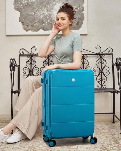 Hardside Expandable Carry On Luggage, 20 Inch Top Opening Trunk Luggages with Spinner Wheels, All-PC Hard Shell Carry-On Suitcase, Lightweight & TSA Airline Approved (Bamboo Green, 46L)