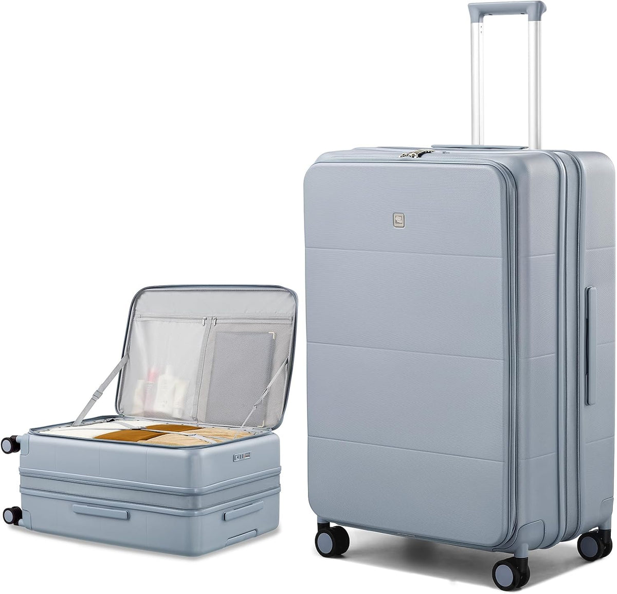 Hardside Expandable Carry On Luggage, 20 Inch Top Opening Trunk Luggages with Spinner Wheels, All-PC Hard Shell Carry-On Suitcase, Lightweight & TSA Airline Approved (Bamboo Green, 46L)