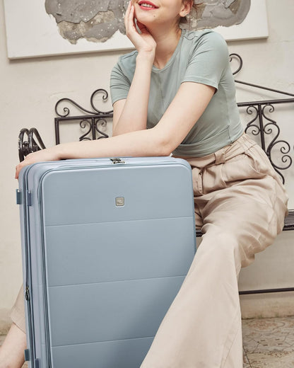 Hardside Expandable Carry On Luggage, 20 Inch Top Opening Trunk Luggages with Spinner Wheels, All-PC Hard Shell Carry-On Suitcase, Lightweight & TSA Airline Approved (Bamboo Green, 46L)