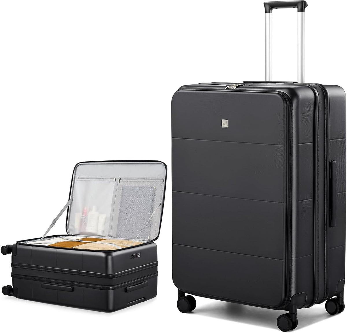 Hardside Expandable Carry On Luggage, 20 Inch Top Opening Trunk Luggages with Spinner Wheels, All-PC Hard Shell Carry-On Suitcase, Lightweight & TSA Airline Approved (Bamboo Green, 46L)