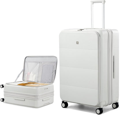 Hardside Expandable Carry On Luggage, 20 Inch Top Opening Trunk Luggages with Spinner Wheels, All-PC Hard Shell Carry-On Suitcase, Lightweight & TSA Airline Approved (Bamboo Green, 46L)