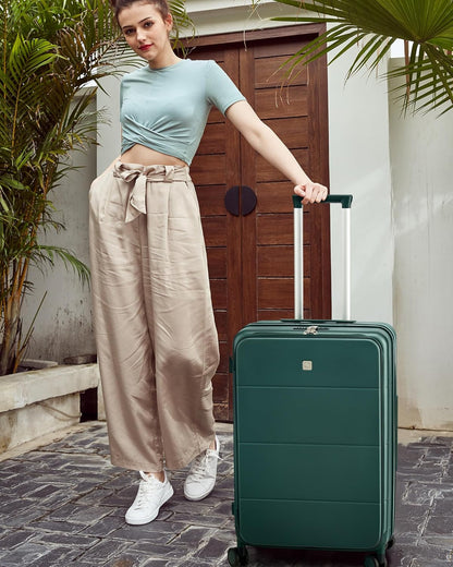 Hardside Expandable Carry On Luggage, 20 Inch Top Opening Trunk Luggages with Spinner Wheels, All-PC Hard Shell Carry-On Suitcase, Lightweight & TSA Airline Approved (Bamboo Green, 46L)