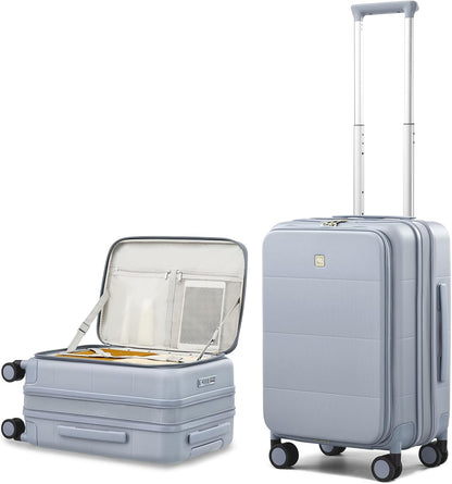 Hardside Expandable Carry On Luggage, 20 Inch Top Opening Trunk Luggages with Spinner Wheels, All-PC Hard Shell Carry-On Suitcase, Lightweight & TSA Airline Approved (Bamboo Green, 46L)