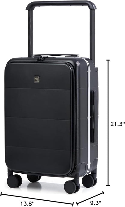 Hardside Expandable Carry On Luggage, 20 Inch Top Opening Trunk Luggages with Spinner Wheels, All-PC Hard Shell Carry-On Suitcase, Lightweight & TSA Airline Approved (Bamboo Green, 46L)