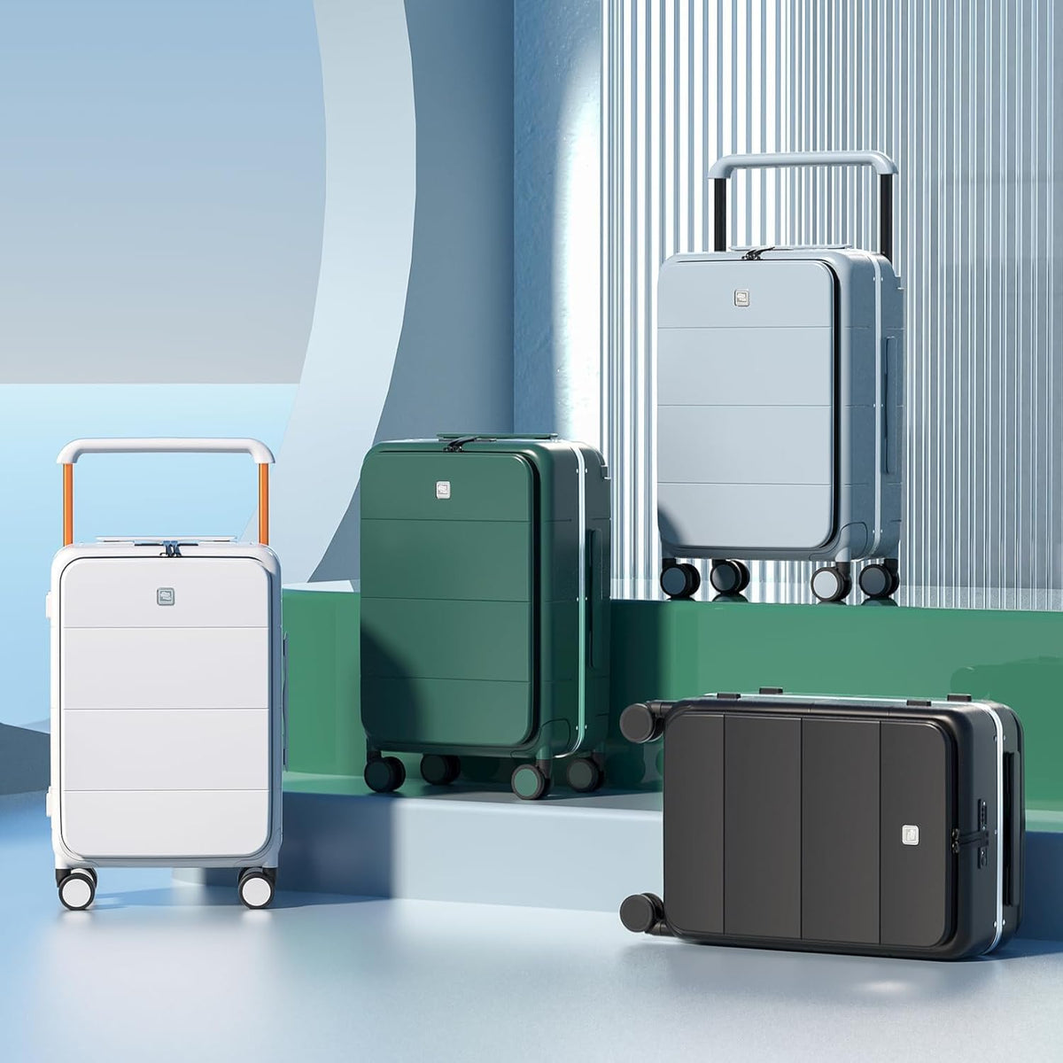 Hardside Expandable Carry On Luggage, 20 Inch Top Opening Trunk Luggages with Spinner Wheels, All-PC Hard Shell Carry-On Suitcase, Lightweight & TSA Airline Approved (Bamboo Green, 46L)