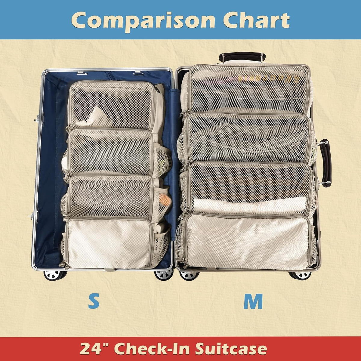 Travel Hanging Packing Cubes with 2 Hooks Hanging Shelves for Luggage Organizers Portable Compression 4 Shelf Closet Carry-on Suitcases Organizers, Small, Black