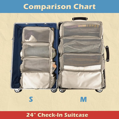 Travel Hanging Packing Cubes with 2 Hooks Hanging Shelves for Luggage Organizers Portable Compression 4 Shelf Closet Carry-on Suitcases Organizers, Small, Black